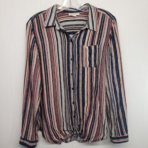 Westport striped button down top